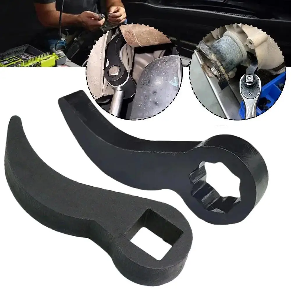 Adjustable Angle Bull Horn Pry Bar Adapter Head, 1/2 Ratchet Open-End Wrench Compatible Heavy Duty Mechanic Tool, Specialty Tool for Half Shaft Drive Shaft Disassembly, Automotive Repair Accessory, Heavy Duty Tool, Mechanic Tools