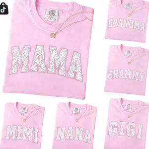 [SALE OFF 50%] Comfort Colors Custom Mama Shirt, Toile Floral Mama T-Shirt, Personalized Grandma Gift, Custom Nana Shirt, Mimi Gigi Grammy Gammie Auntie Shirt, Mother's Day Tee KBG
