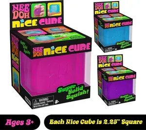 NeeDoh Schylling  Nice Sensory Squeeze  with Super Solid Squish for Stress Relief 2.25" Stress