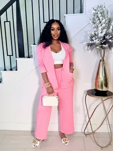 GLAM UP IN QUILT PANTS SET (PINK)