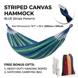 Outdoor Portable Children's Hammock Set with Storage Bag for Solo Camping Bikepacking Glamping and Patio Furniture Summer Gift Fabric Single Hammock Anti-Rollover Design Durable Canvas Material 200cm Length mothersdaygift SummerVibes