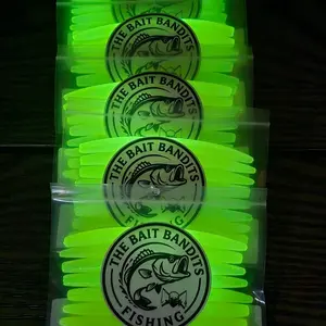 Glow Chartreuse – 5” Senko (8-pack) (Glow in the Dark) Fishing Lures