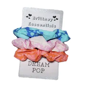 Brittney Esscentials Dream Pop Scrunchies - Colorful Hair Accessories for Stylish Looks with Premium Tula Pink Prints & Handmade Craftsmanship