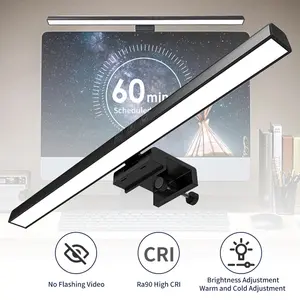 LED Computer Monitor Clip Light, USB-Powered, Adjustable, Luminous, Dimmable, 3 Color Temperature Modes, Touch Control for Desktop & Mobile Devices