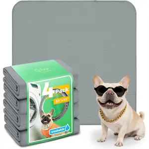 FXW Washable Pee Pads for Dogs, Puppy Pads with Super Absorbent, 4 Packs