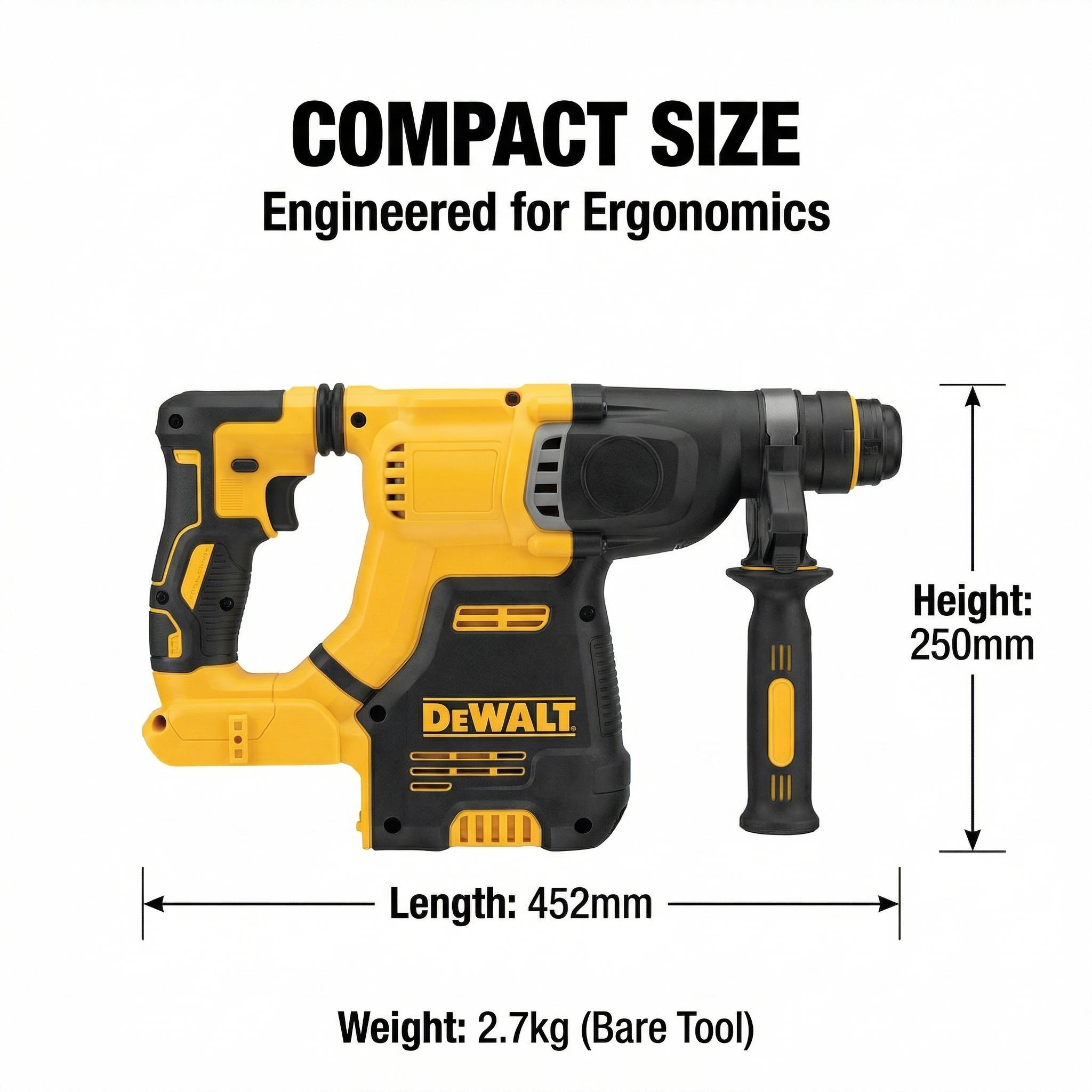 Dewalt DCH263 20V Rotary Hammer With Battery Charger Construction Drilling Electric Wrench Makita Battery Cordless Lithium Nailer Kit