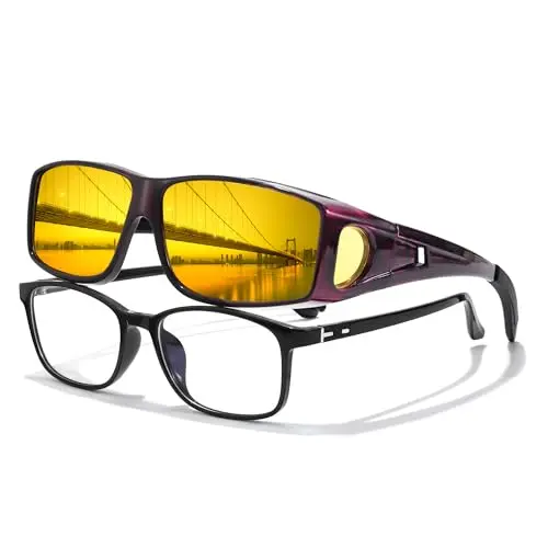 whole purple frame/ yellow lens night vision