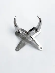 2pcs Silver Devil Horn Hair Clips, Hair Clip Set, Punk Style Metal Hair Accessories, Secure Hairpins for Daily, Festivals & Parties