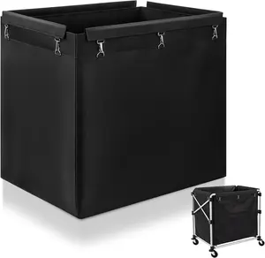 Replacement Liner Bag for Laundry Cart 31 x 22 x 27 Inch Removable Waterproof Hamper Liner for Rolling Washing Baskets, Ideal for Hotel Laundry Room Cleaning Service