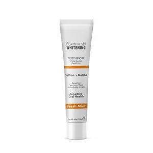 Eurofresh Whitening Saffron & Matcha Toothpaste for Effective Oral Care with Sensitive Soothing Effect and Refreshing Experience