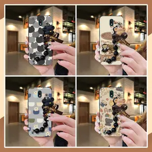 Anti-knock Black pearl pendant Phone Case For NOKIA 1.3 Simplicity Back Cover silicone cute Cartoon Waterproof Skin-friendly feel protective case Bear bracelet soft case