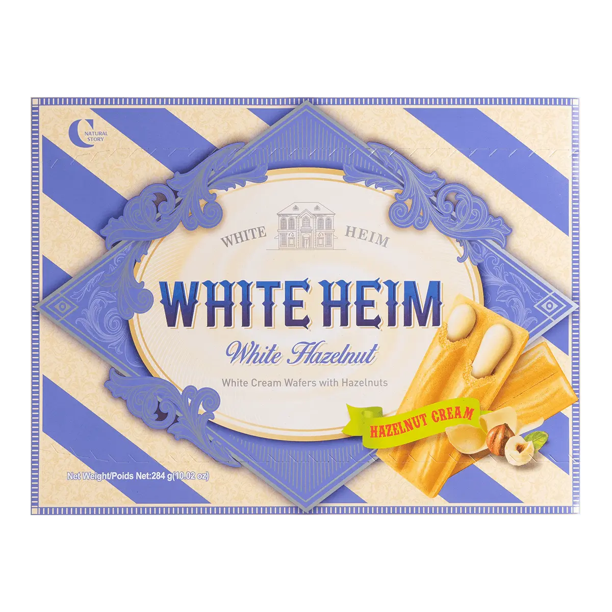 CROWN Korean Cream Hazelnut Wafer Cookies 10oz - Delicious Crunchy Snack