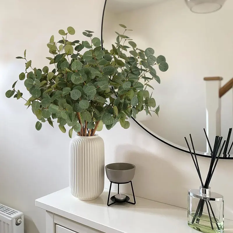 Decor Eucalyptus, Eucalyptus Branches， Plants, Water Proof Decorative Leaf Decor Silk Ornaments Fruit Iron Flower Plastic