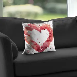 360 Stand Love Theme Soft Poly Twill Throw Cushion - 14x14 in. Standard Size, Polyester, Bedroom Decorative Accessories