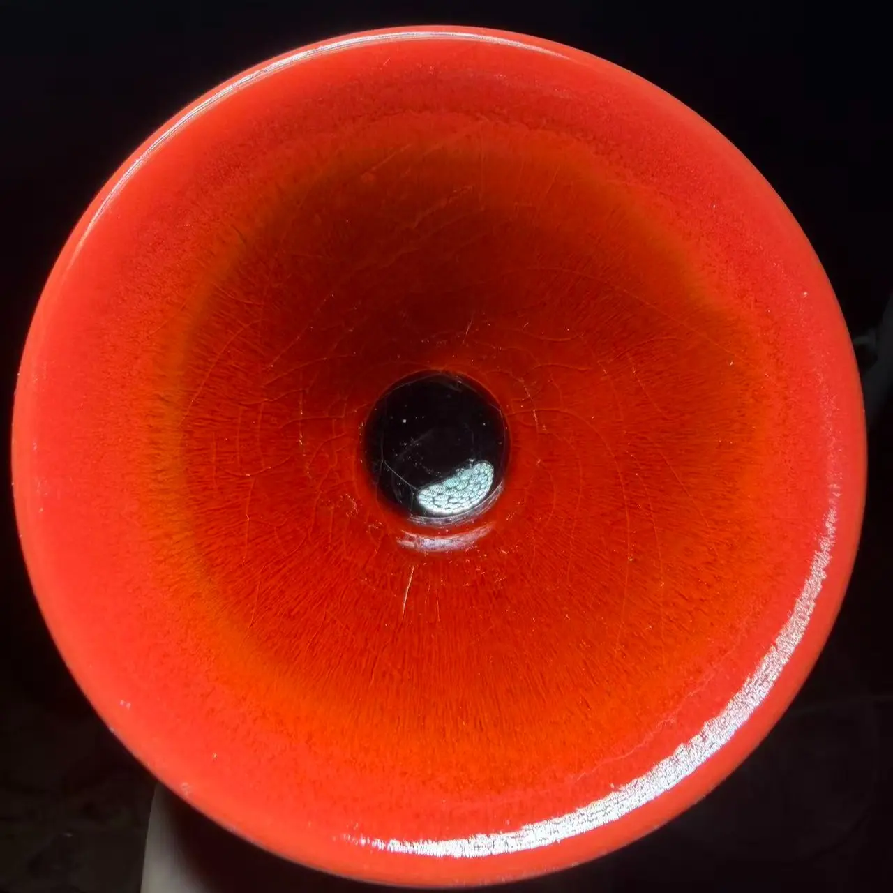Traditional Ox-Blood Red Jianzhan Fired Ceramic Master’s Cup, 1-of-a-Kind Collectible Cultural Item, Freshly Fired On-Site Ceramic Beverage Cup, One-Of-A-Kind
