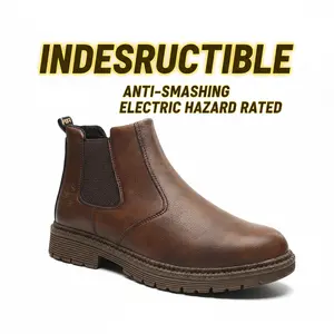 Innovative Splash-proof Smash-proof Puncture-proof Breathable Safety Shoes Unisex Chef Work Shoe Waterproof Anti-slip Durable Outdoor Comfortable crafted for Aviation Ground Crews Security Personnel and Active Patrol Officers Men Women