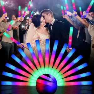 101 Foam Glow Sticks, LED Foam Sticks, Foam Light Up Sticks with 3 Mode Colorful Flashing, Bulk Glow Sticks,Glow Party Supplies Glow Wands for Wedding, Birthday, Concert, Halloween Glow Party