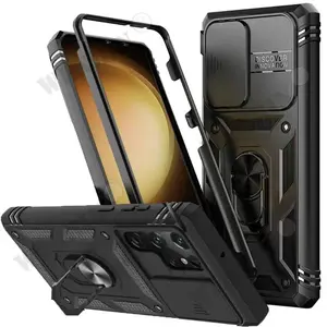 Heavy Duty Shockproof Case with 360° Rotating Camera Ring Kickstand for S26 S25 S24 S23 Ultra Plus S25 FE A56 A36 Protective Cover	 phone accessories