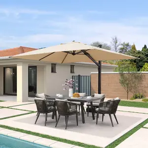 PURPLE LEAF 9x12 ft Rectangular Patio Sydney Style Umbrella