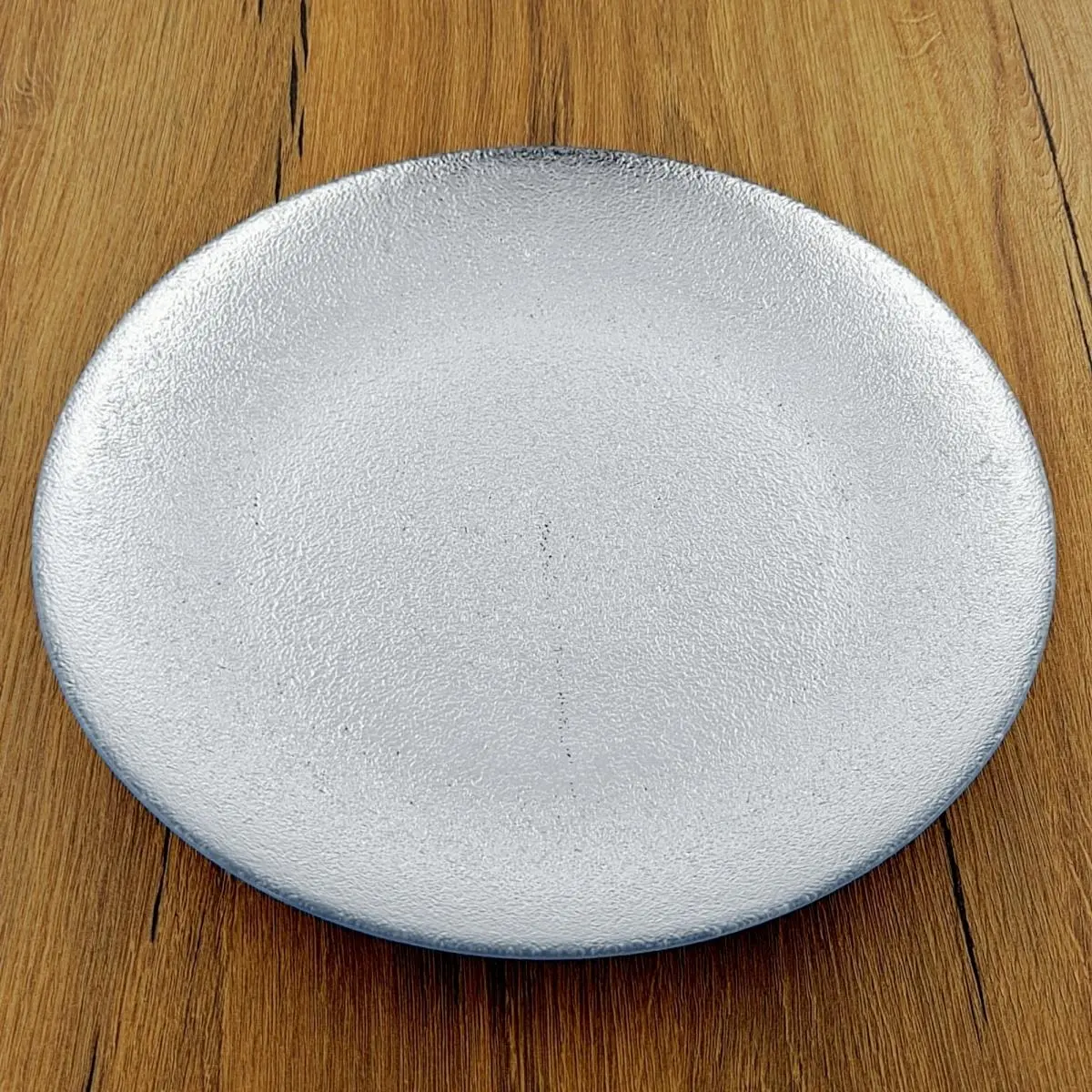 Red Pomegranate Collection 0972-2 11 in. Aura Dinner Plate, Silver