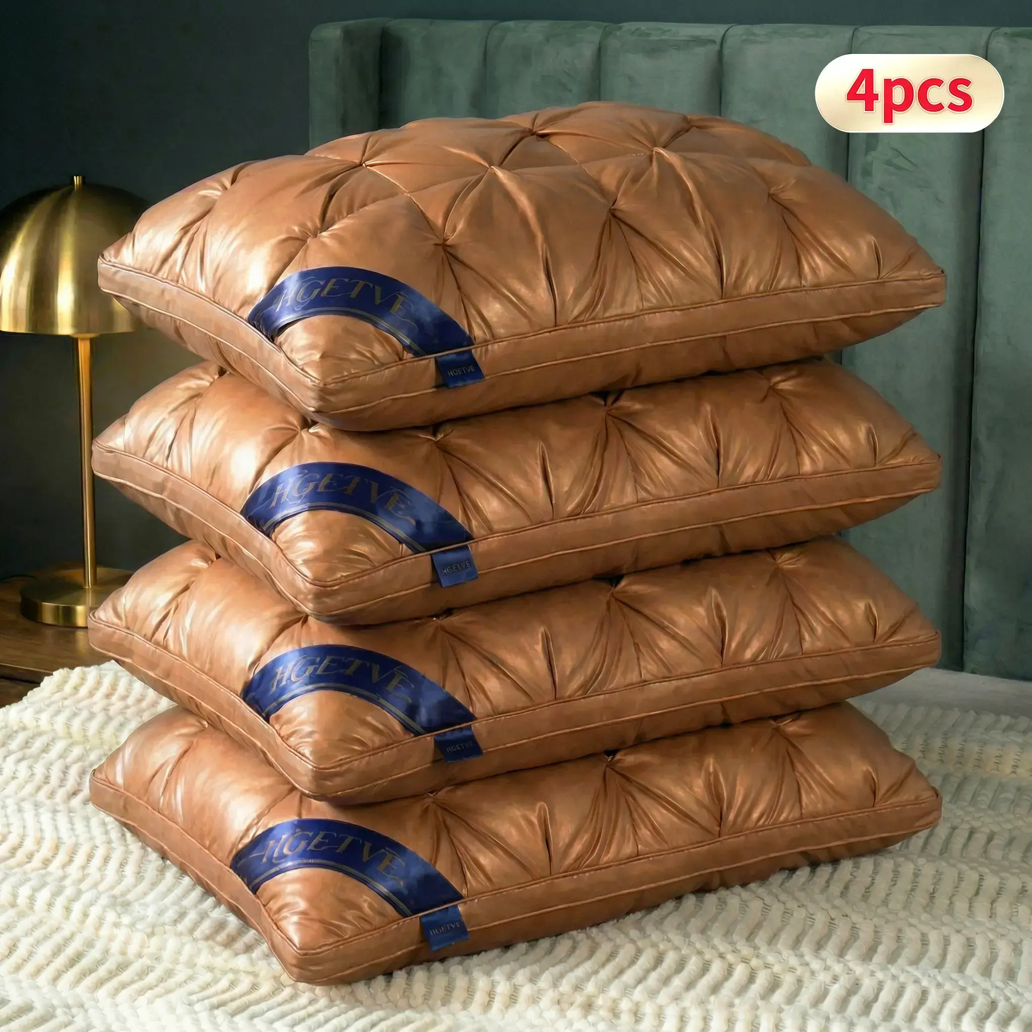 4Pcs-Queen-Brown