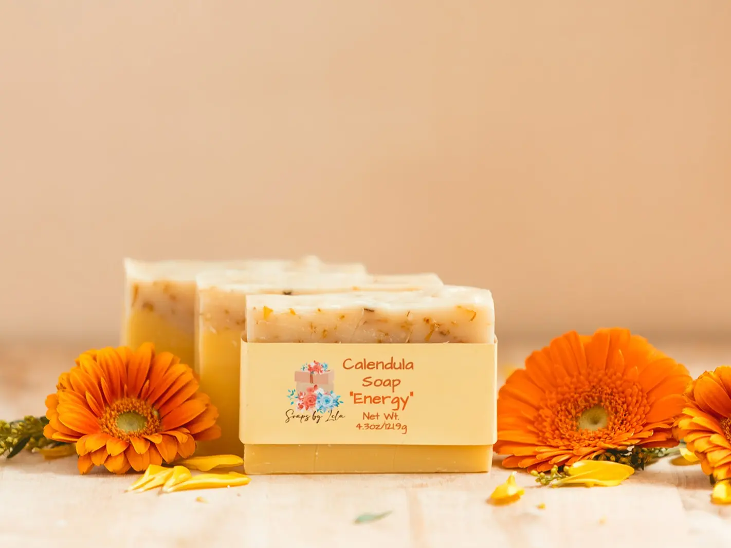 Soaps By Lela Plant-Based Fragranced Energy Citrus Blend Moisturizing Soap - Coconut, Shea, Calendula, Rice Bran Oil - Scented 4oz Sensitive Skin Body Wash - Bath & Body Care, Fragrance