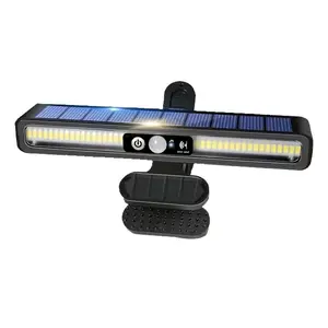 Solar Powered LED Light, Solar Fence Light with Motion-Sensor, Easy Clip-on & Wall Mounted Light for Garden, Path, Fence