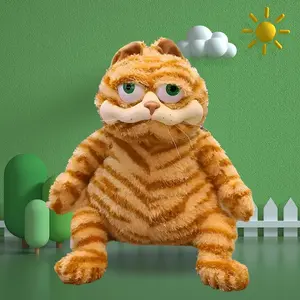 2026 new 30cm Cute Fat Orange Plush Cat Stuffed Animals Toy Soft YellowTabby Cat Plushies Cartoon Anime Plush Toy Funny Kid Birthday Gift