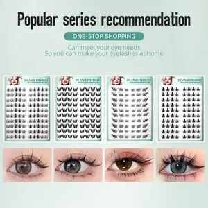 natural fluffy curled  , sealed slender thick comic eyelashes, eye tail extension,slender eyelash clusters Lightweight  Makeup Cosmetic lash clusters ash lash extensions