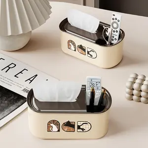 Paper Towel Box Storage Organizer, Living Room Home Tea Table Remote Control Holder, Bedroom Multi-Functional Drawer Paper Roll Container, Bathroom Accessories