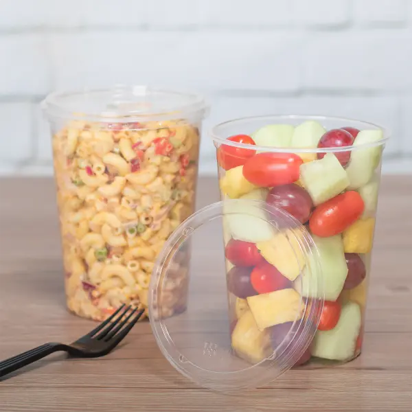 Karat Earth Lid for 8-32 oz. PLA Deli Container (117mm), Clear - 500 pcs