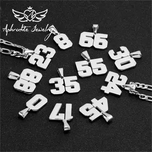 Men's and women's athletes stainless steel sports Digital necklace Baseball/basketball/soccer team inspired jewelry
