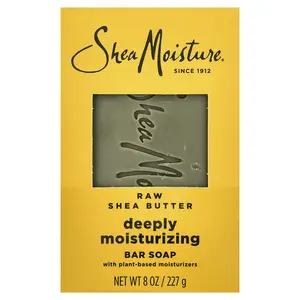 SheaMoisture Raw Shea Butter Bar Soap, Deeply Moisturizing, 8 oz (227 g)