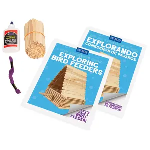 PITSCO Bird Feeders STEM Boost Kit - Build Your Own Bird Feeder with Step-by-Step Guides in English & Spanish for Kids