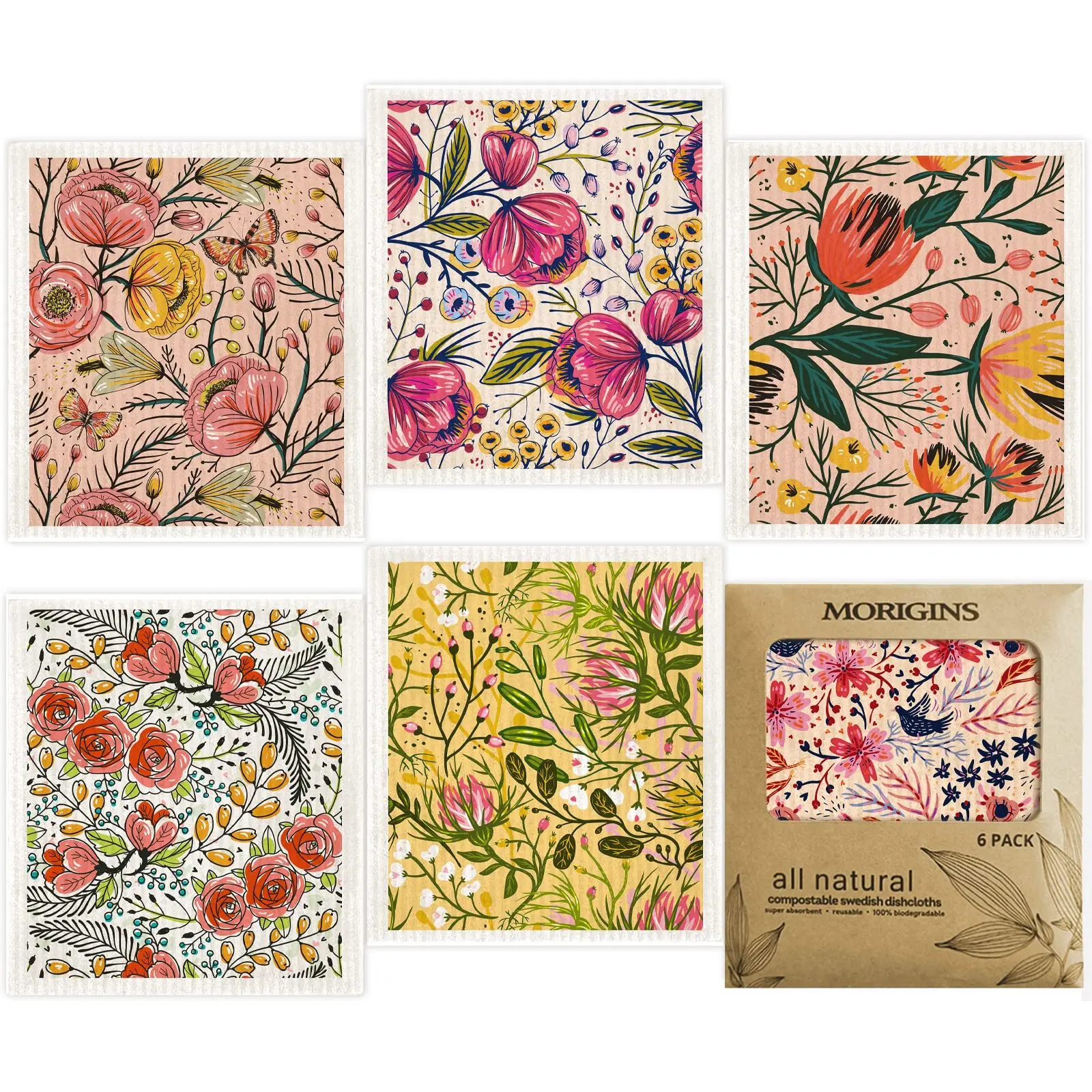 Swedish Dishcloths for Kitchen6 Pack Swedish Dish Towels