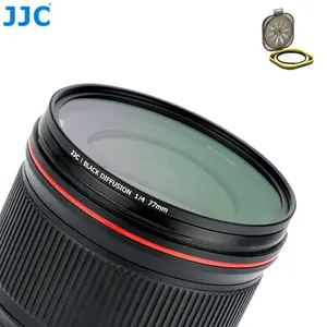 JJC 1/4-1/2 Black Diffusion Filter for Digital Cameras, AGC HD Optical Glass Alloy Frame, 62-82mm Thread, Anti-Scratch Protection, Durable Tech Accessories, Cinematic Vintage Aesthetic Effect, Highlights Softening Camera Accessories