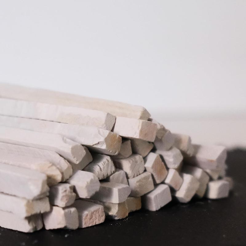 50 Pcs, White Slate Pencils, Cut From Natural Stone