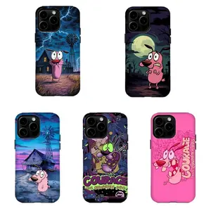 Courage the Cowardly Dog Nightmare Collage Phone Case,Tough phone case,for iPhone 16 15 14 13 12 11 17Pro Max,for Samsung S25 S24 S23 S22 Ultra,Gifts For Fans Men Women, Phone Accessories
