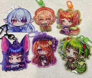 Geega Keychain Acrylic Charms, Cute Kawaii Bag Charm, Key Accessory, Gift for Fans, Collectible Character Charm, for Bags, Keys, Backpacks, Cute Decor, Gift Idea