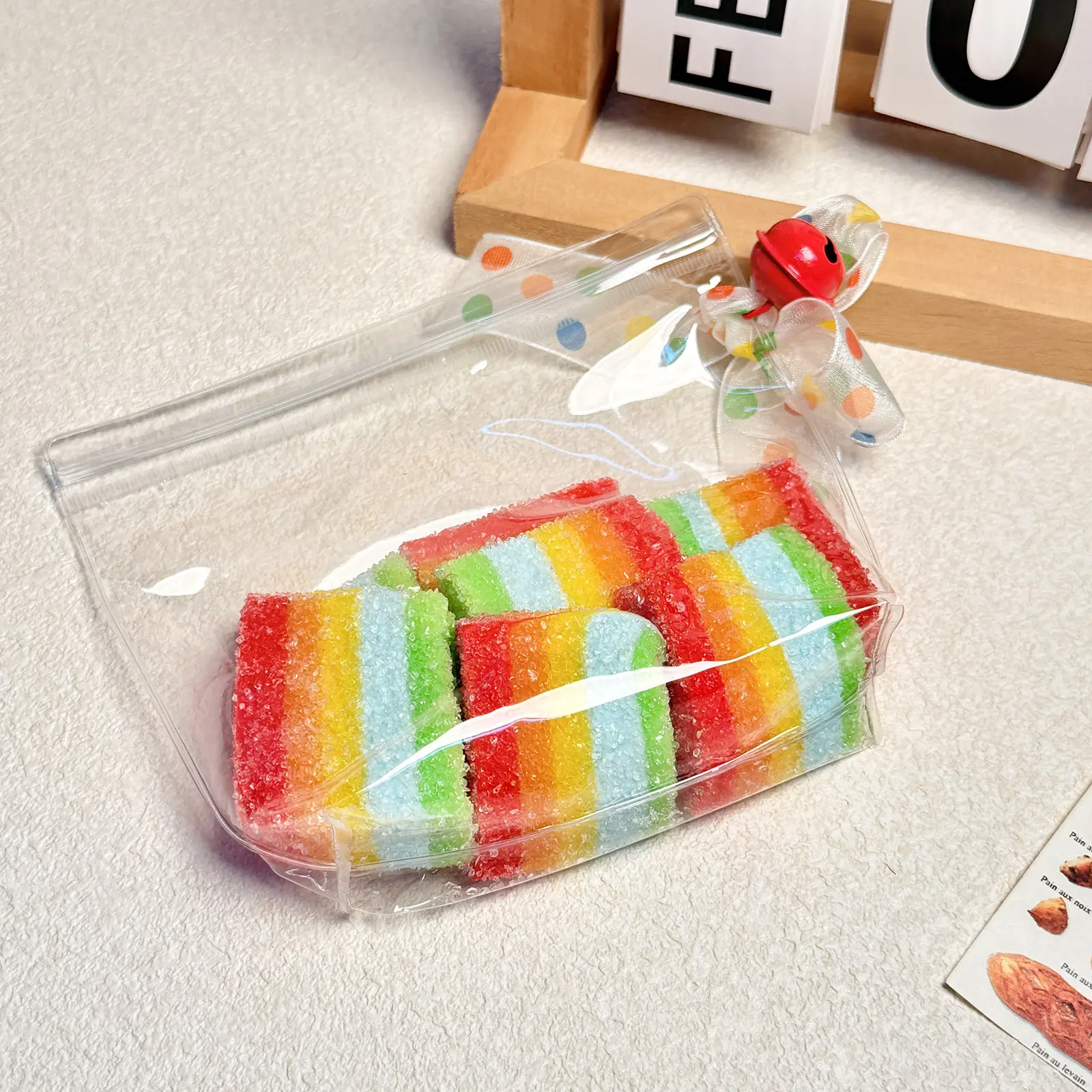 【Buy 3 Get 1 Free】Rainbow Bubble Gum Squishy Toys, Food-Grade Silicone Slow Rising Handmade Non-Toxic Soft Squeeze Sensory Toys with Thick Creamy Slime Texture for Stress Relief