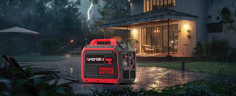 AMERISUN 3800W Portable Inverter Generator, Hurricane season, Outdoor Generator, Gas Powered, Long Runtime Gas Generator for Camping, Tailgating, Home Emergency Use, EPA Compliant(AL5035C), generators for house power