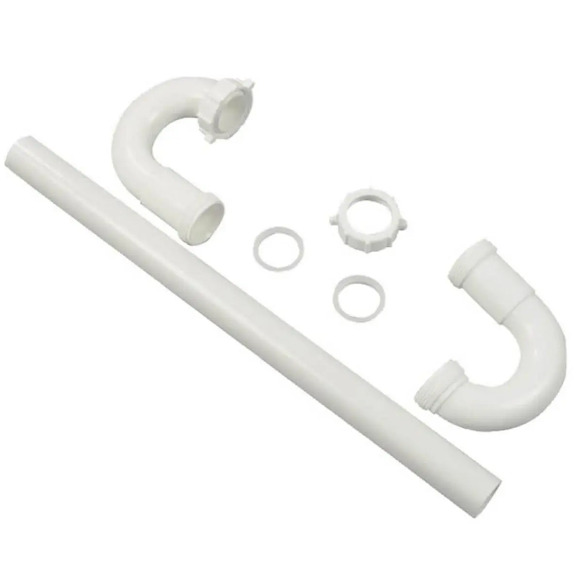 Danco S-Trap Bathroom Fixture Accessory, 1.25" OD Slip Joint with 3 Nuts & Washers, 10 in High-Quality Durable Plastic Construction for Bathroom Sink Drains
