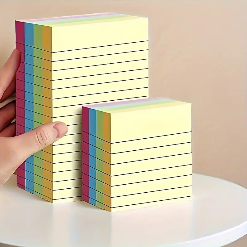 Colorful Thick Sticky Notes 2 Pack, Creative Memo Pad, Four Colors Available, Tear-Off Notebook, Office & Home Use, Space-Saving, Strong Adhesive