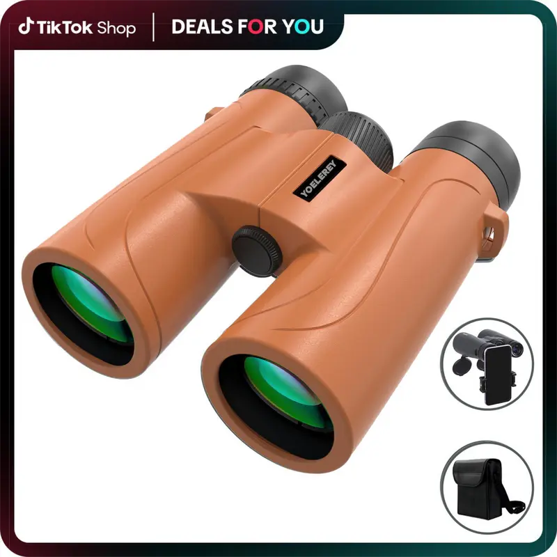High Definition Binoculars for Adults, 12x50 High-Powered Long-Range, 23mm Large Eyepieces, BAK4 Prism, Waterproof, Lightweight, for Birdwatching, Hunting, Spotting Birds, Thoughtful Gift