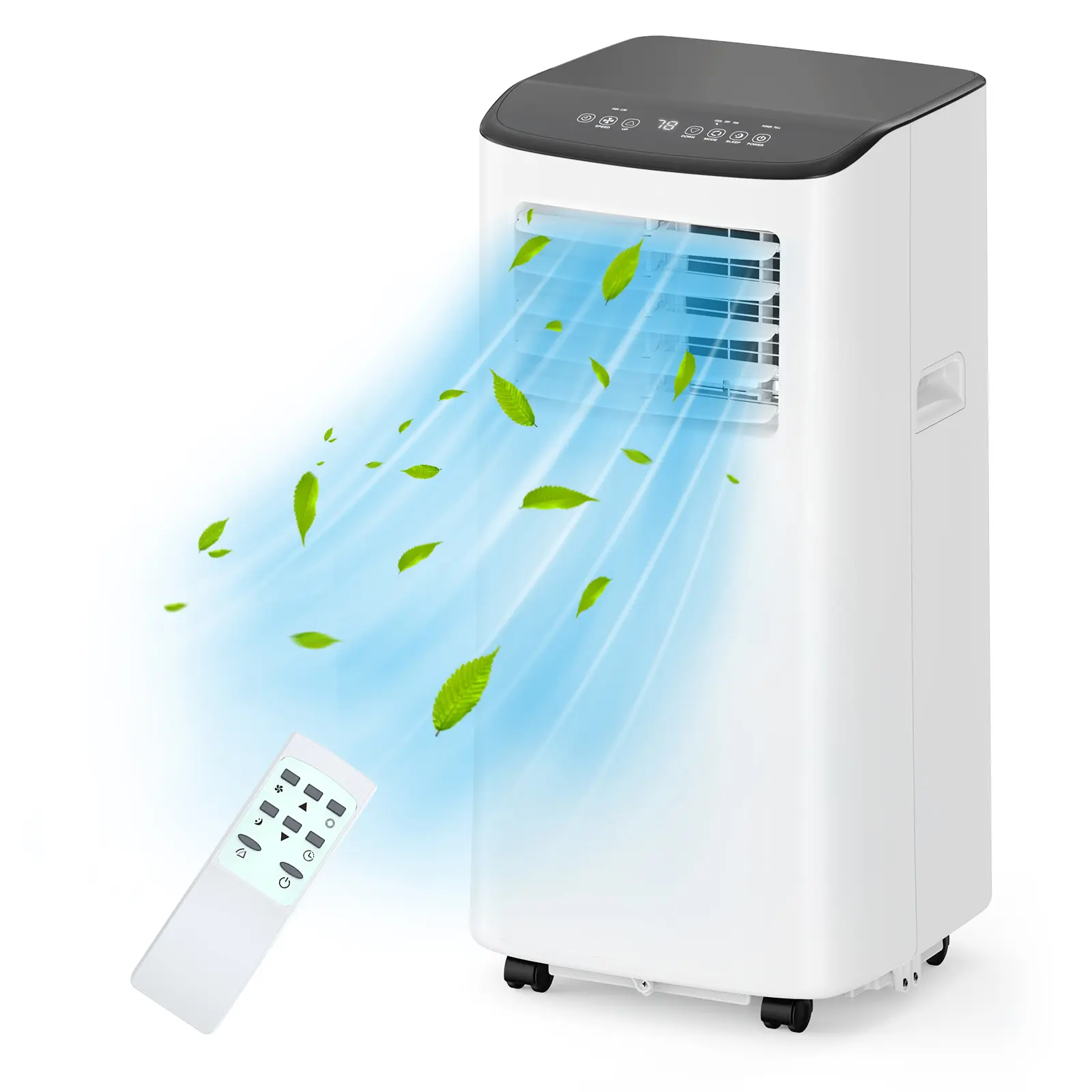 Portable Air Conditioners, 8000 BTU 3-in-1 AC Unit with Dehumidifier & Fan, Cools Up to 450 Sq.ft, 24H Timer & Remote, Auto Evaporation,No Drain,Quiet, Energy, for Bedroom Home Office