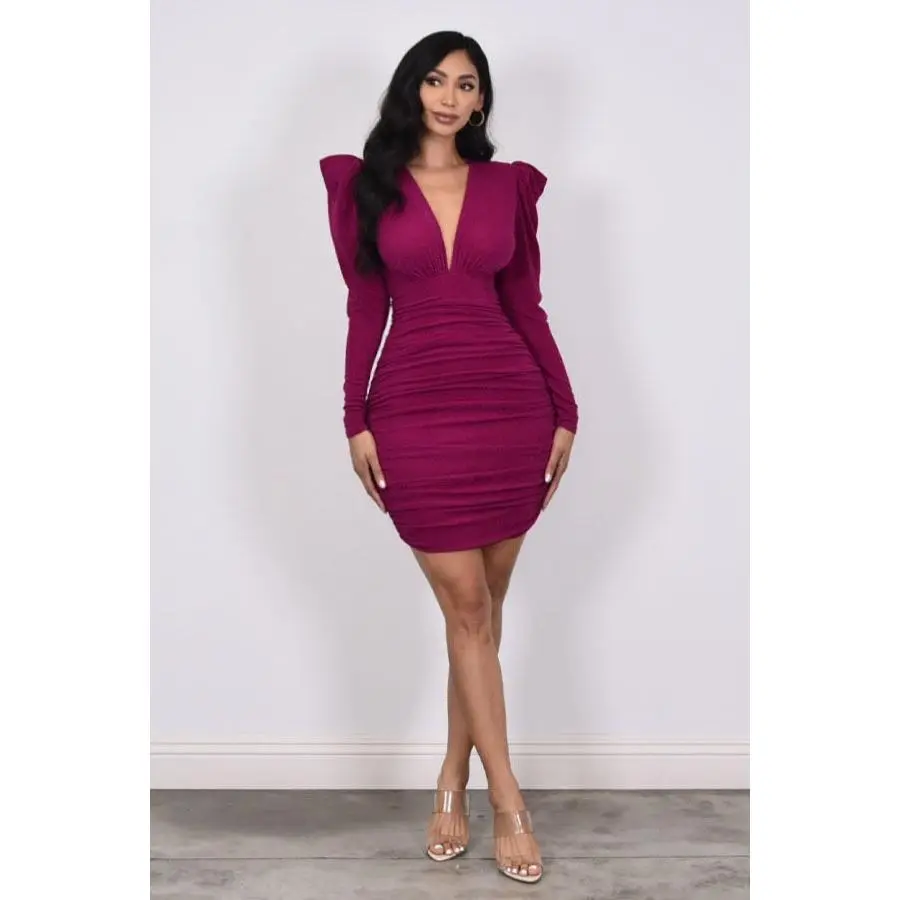 Lady's Elegant Grace Formal Dress - Spandex-Polyester Piece, Chic Details, Comfortable Fit for Formal Wear & Everyday Occasions