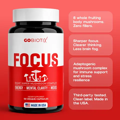 Nootropic Brain Booster with Lion’s Mane, Reishi, Chaga, Cordyceps & More – Boost Memory, Focus, Energy & Immunity – 90 Vegan Capsules Natural Supplements