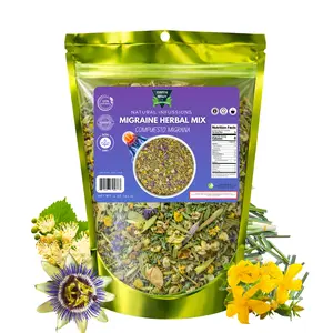 Green Royalty Herbal Mix Migraine Medicinal Tea - Herbal Blend for Migraine Relief - Beverage