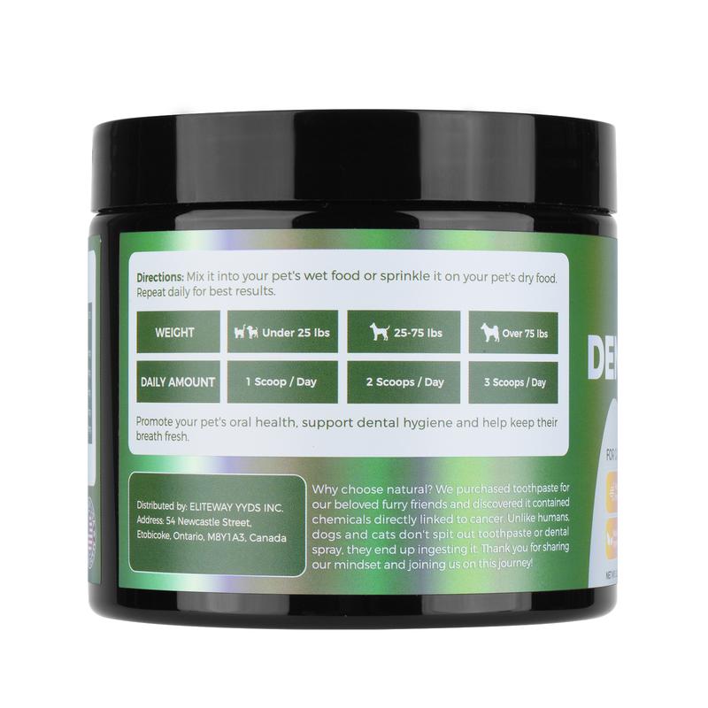 Petitrinu Fresh Breath Dental Powder for Dogs & Cats 5.29 OZ 150G Promotes Oral Health Natural Ingredients