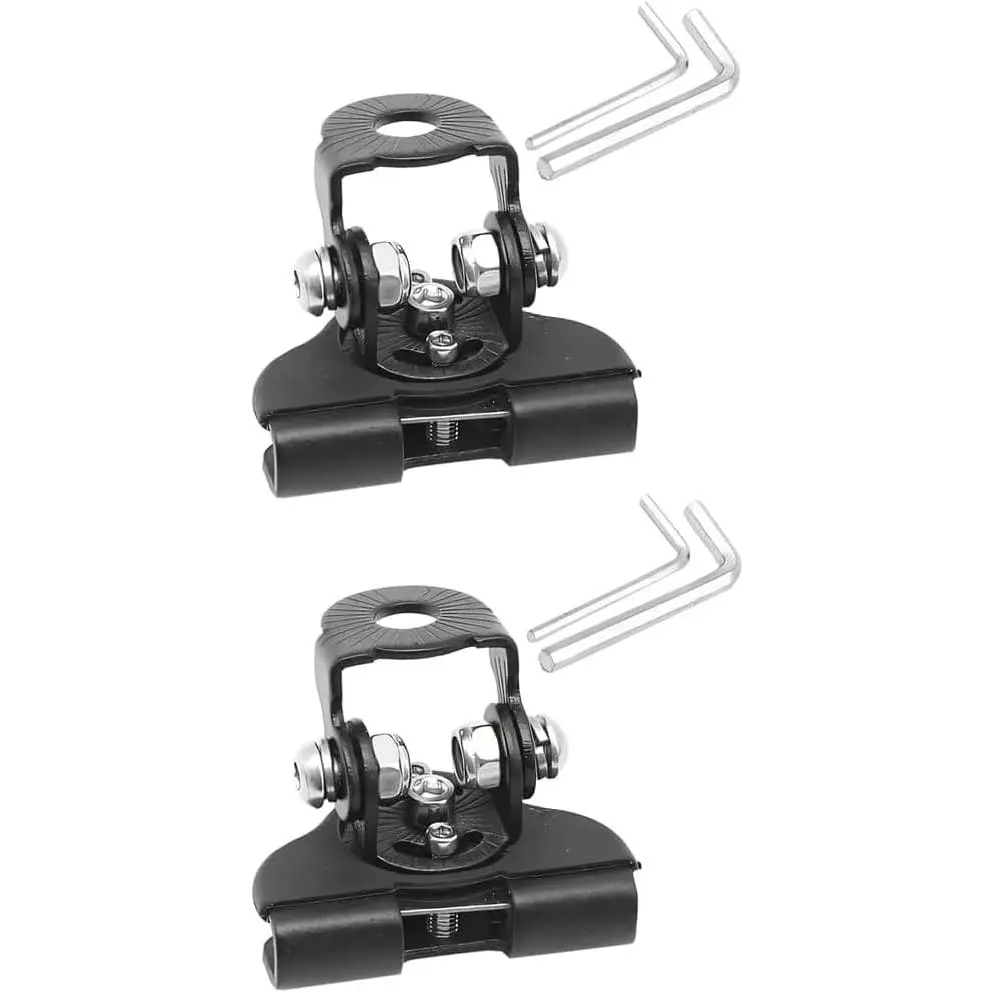 LED Light Bar Mounting Bracket, 2 count Adjustable  Pillar Hood Lighting Mount Clamp Holder with Hex Wrenches, Auto Lamp Accessories, Universal for Off-Road  SUV (Black)